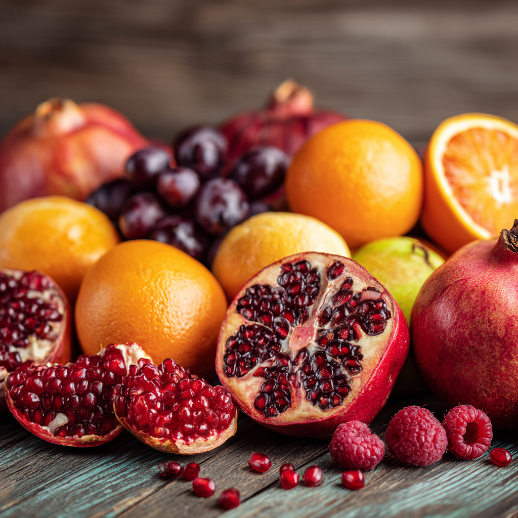 Natural antioxidant foods supporting immune system for middle-aged adults